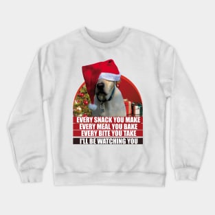 Golden Retriever whit Red Christmas Hat Funny Saying Crewneck Sweatshirt